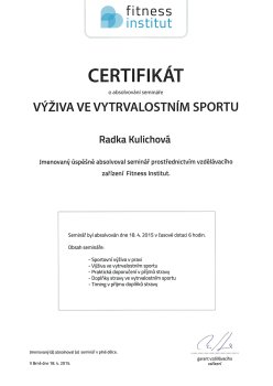 Výživa ve vytrvalostním sportu